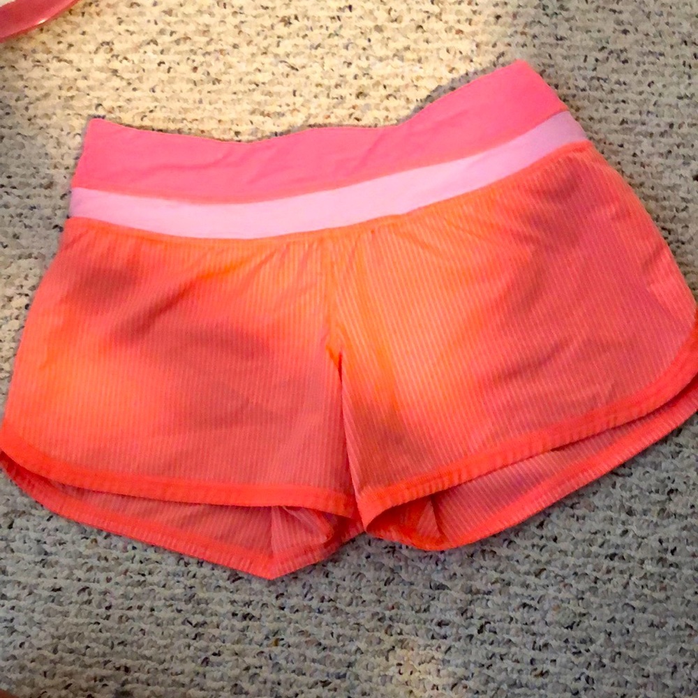 Pink lululemon shorts